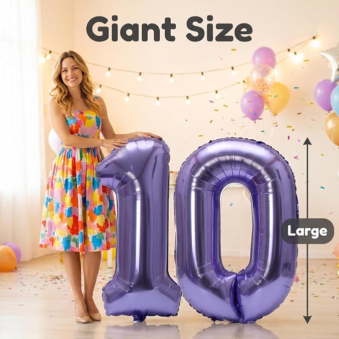 YPSelected 32 Inch Large Foil Helium Number Balloon Birthday Wedding Party 0-9 - Image 5