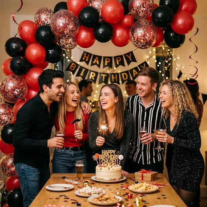 154 PCS Red and Black Balloon Arch Kit, Different Sizes - Image 4
