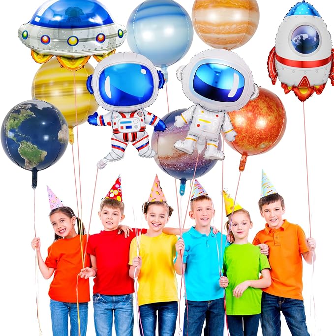 16 Pieces Galaxy Space Balloons - Image 3
