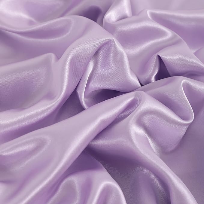 NTBAY 12 Pack Satin King Pillowcases for Hair and Skin, Luxurious and Silky Pillow Cases with Envelope Closure, 20 x 36 Inches, Light Purple