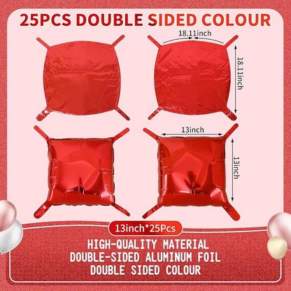 50 Pcs Square Foil Balloons 22 Inch Square Mylar Balloons, Metallic Square - Image 7