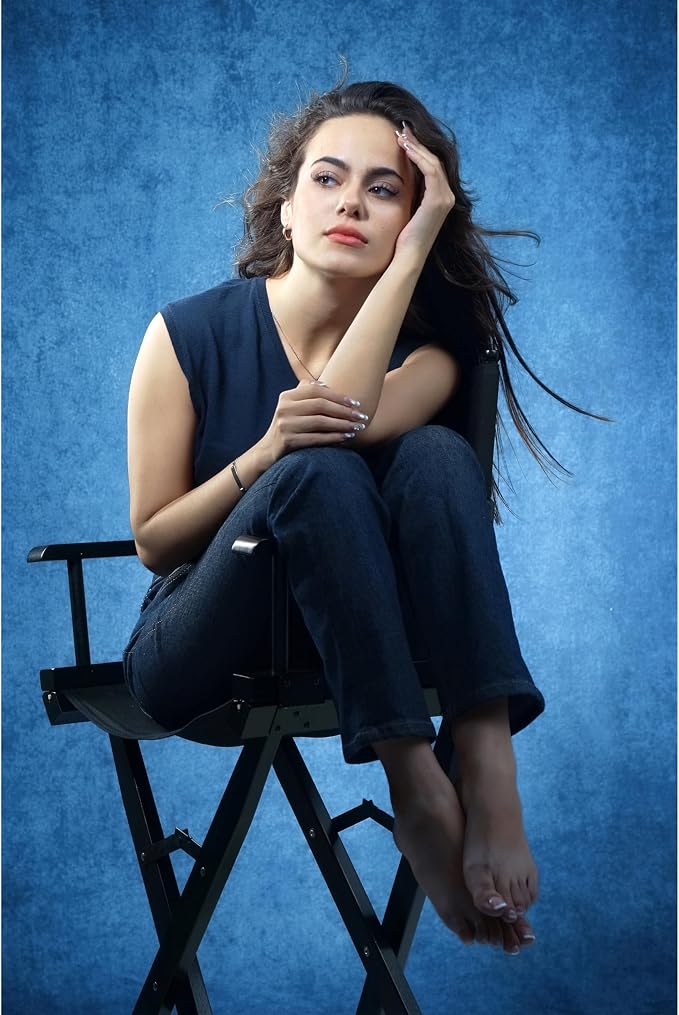 UrcTepics 8×10 ft Blue Fabric Photo Backdrops, Classic Abstract Texture Backdrop - Image 3