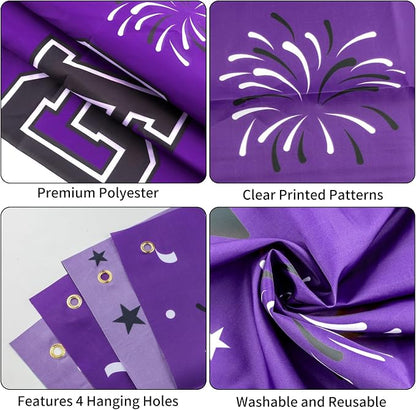 Graduation Decorations 2026 Purple Graduation Banner 66.1" x 33.8" Graduation - Image 4