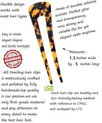 French Hair Pins Tortoise Shell French Hair Forks U Shaped French Pins 2 Prong Hair Sticks Acetate Chignon Pin for Women Hairstyle Accessories 2 Pack