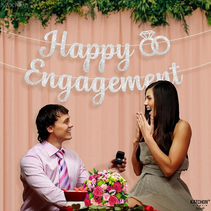 KatchOn, Glitter Happy Engagement Banner, Pre-Strung - Image 4