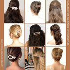 12 PCS Flat Hair Clips - 3 Styles Matte Flat Claw Clips Set Duckbill Barrettes for Women, No-Slip Strong Hold for Thin and Thick Hair, Hair Accessories for Girls Gift (Brown)