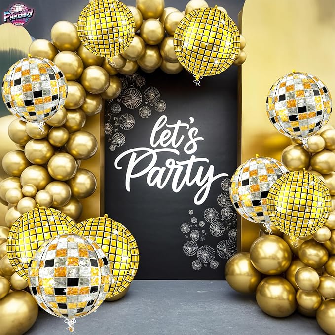 6pcs 22 Inch Multicolor Disco Ball Balloons - Image 6