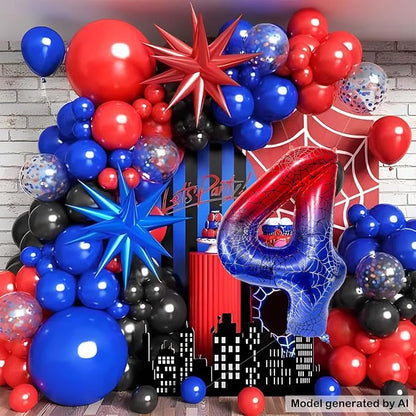 40 Inch Spider Number 4 Foil Balloons - Image 4