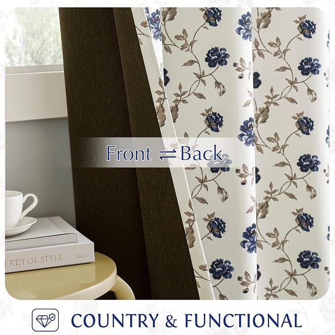 Beauoop Floral 100% Blackout Curtains - Image 4