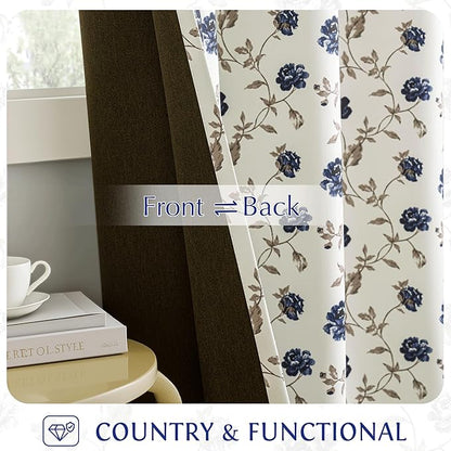 Beauoop Floral 100% Blackout Curtains - Image 4