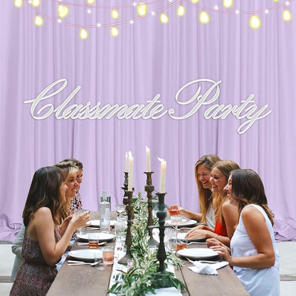 Purple Backdrop for Parties Wedding Lavender Backdrop Curtains Rod Pocket - Image 3