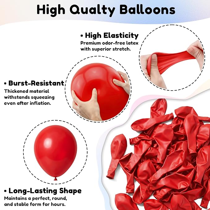 Red Balloons, Baby Shower, Anniversary, Graduation, Wedding Decorations - Image 5