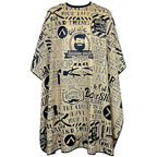 Barber Capes for Men, Hair Cutting Cape with Metal Snap Closure, 100% Polyester Salon Cape, Waterproof & Light Weight & Machine Washable- 63”× 56”, Retro Style