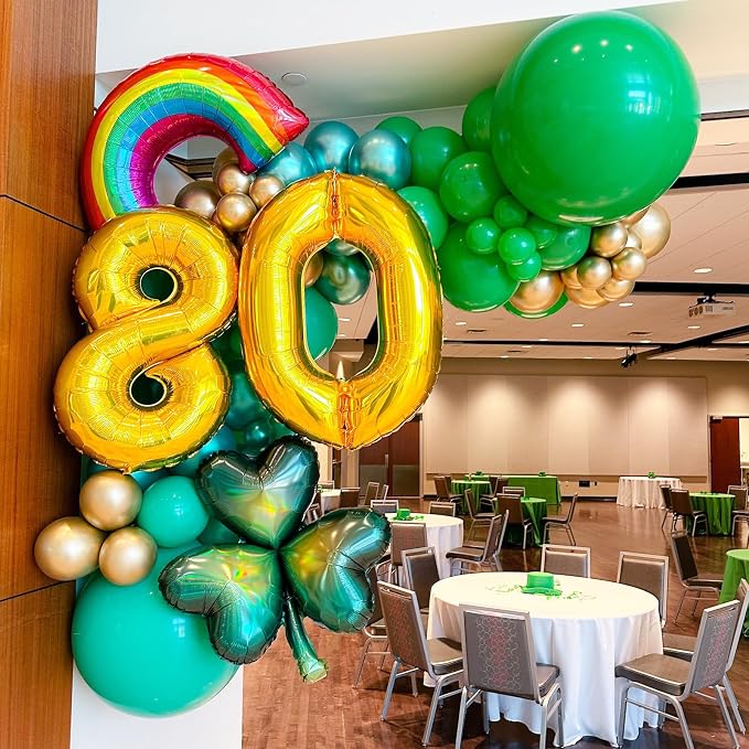 Voircoloria 90pcs Green Balloons Garland Arch Kit, 18 12 10 5 Inch | - Image 6