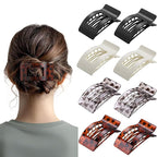 8 Pack French Flat Hair Clips for Women – Large Matte No-Slip Claw Barrettes for Thick & Thin Hair, Strong Hold Styling Accessories (Leopard Black and White)