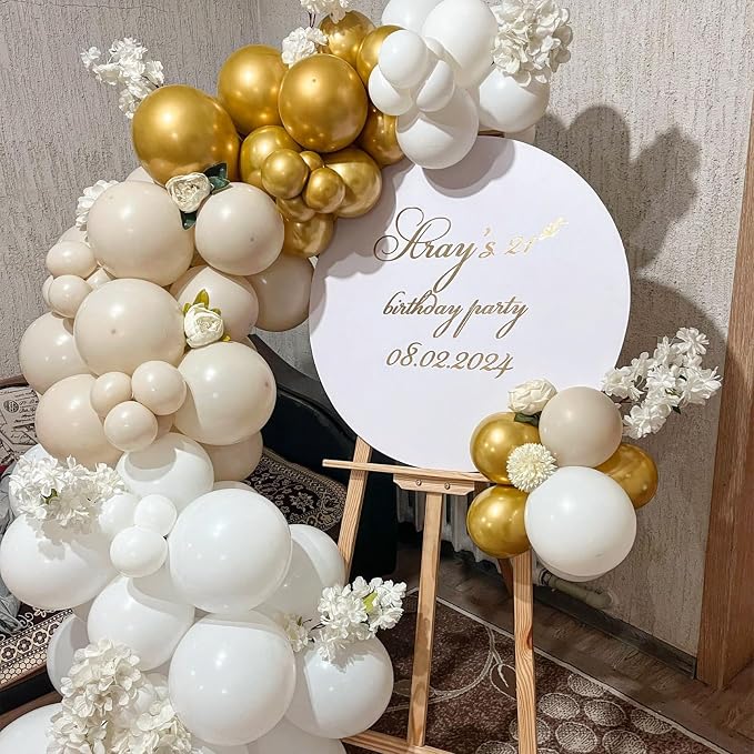 Beige Balloons - 12 inch 100pcs Latex - Cream Balloons - Image 6