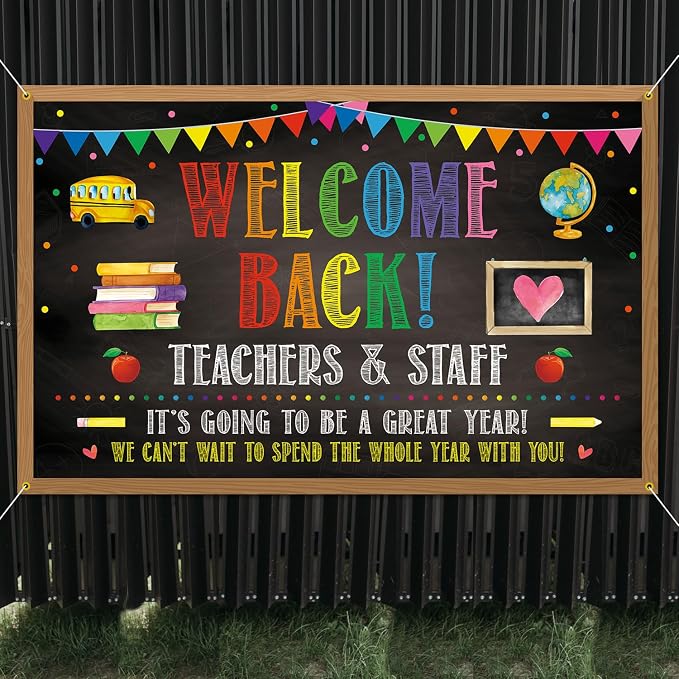 Welcome Back Backdrop Banner Back to School Backdrop Decoration First Day of - Image 7