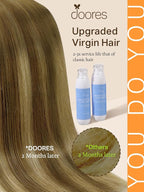 DOORES Tape in Hair Extensions Human Hair, Medium Brown Highlighted Dirty Blonde 22 Inch 20pcs 50g, Human Hair Extensions Natural Hair Extensions Seamless Straight