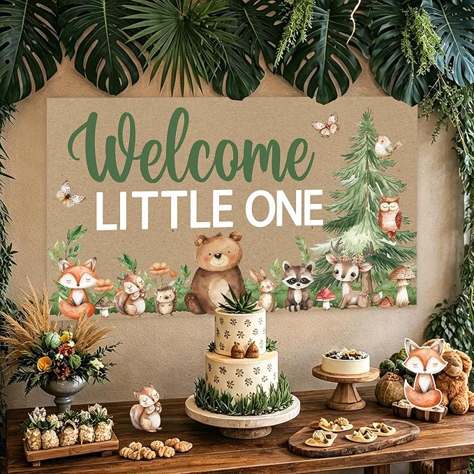 Woodland Banner for Woodland Baby Shower Decorations | Forest Animal Banner - Image 6
