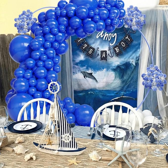 Blue Balloons Arch Kit, Baby Shower, Gender Reveal, Under The Sea Birthday - Image 7