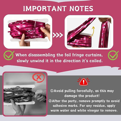Matte Raspberry Burgundy Fringe Backdrop 2 Pack, 3.3 x 6.6 ft | Soft matte - Image 5