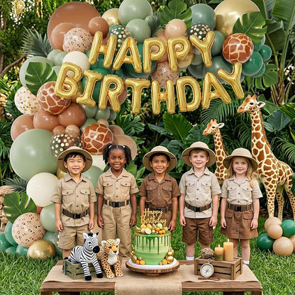 Sage Green Brown Balloons, 60 Packs 12 inch Olive Green Gold Safari Balloons - Image 5