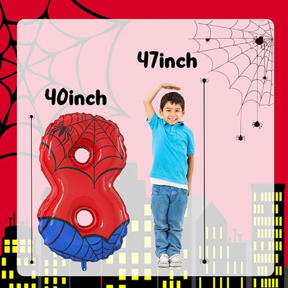 40 Inch Giant Spider Theme Number Foil Balloons - Image 2