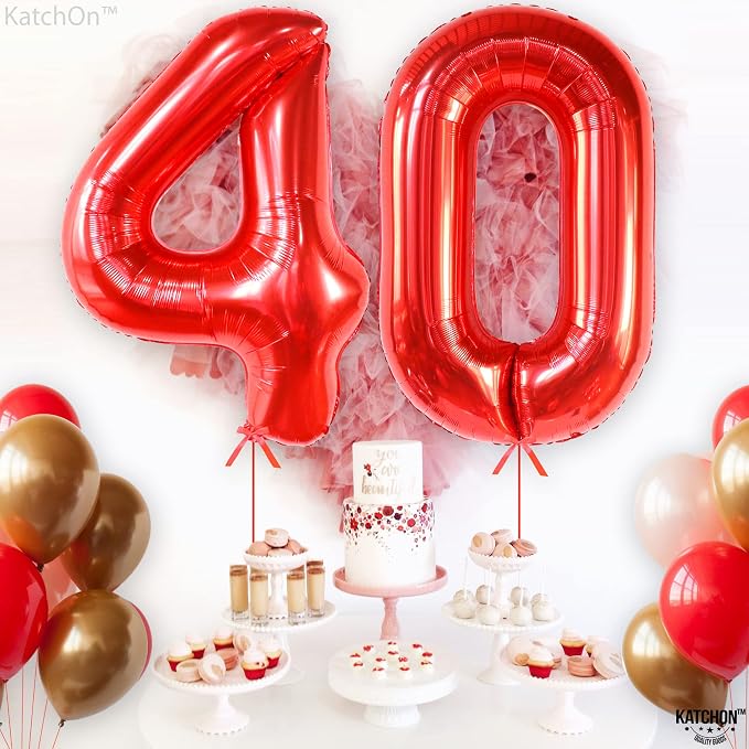KatchOn Red 0 Balloon Number 40 Inch | 0 Digit balloon, Number 0 balloons - Image 7