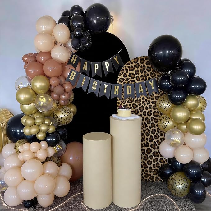 Black Gold Cheetah Print Balloon Arch Kit - Image 8