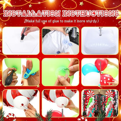 Kasyat 2 Sets Christmas Balloon Column Stand Kit - Image 4