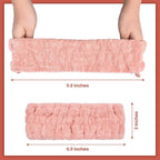 Chuangdi 3 Pieces Spa Headband for Women Facial Makeup Headband Soft Terry Cloth Hairband for Washing Face Mask Spa Shower Gifts(Dark Pink, Dark Blue, Milky-White)