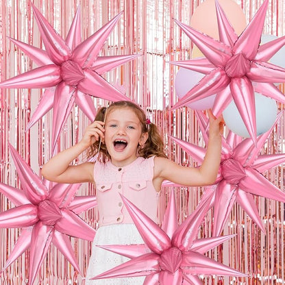 74 PCS Pearl Pink Star Balloons - Image 6
