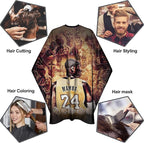 Barber Capes for Men Hair Cutting Salon Cape with Snaps Hairdresser Gown Stylist Cape- 63”× 56”