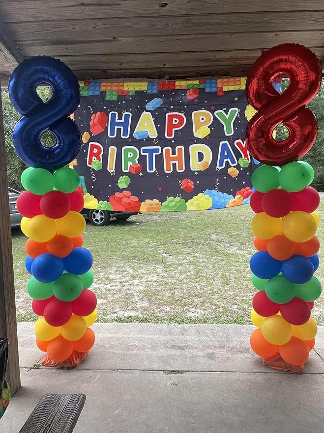 9 Balloon Numbers Birthday Decorations, 40In Red Balloons - Image 3