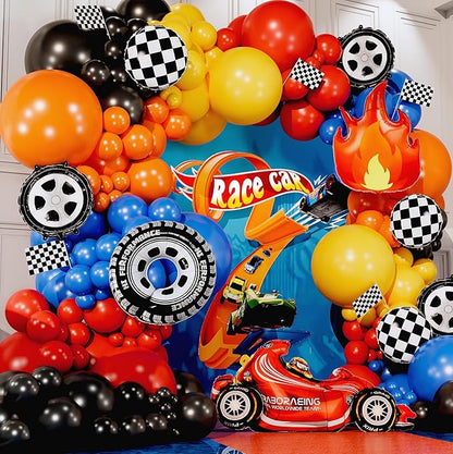 ALL-IN-1 Race Car Balloon Arch Kit by SherylDecor