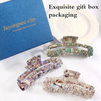 Jayongnee Large Rectangle Non-Slip Hair Clips for Women and Girls - Strong Hold Jaw Clamps for Thin/Medium Thick Hair