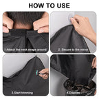 2 Pcs Beard Bib, Bead Bib for Shaving, Beard Apron, Waterproof Shaving Cloth Kit Non-Stick Beard Cape, Beard Trimming Bib with Strong Suction Cup, A Gift for All Men（Black+White）