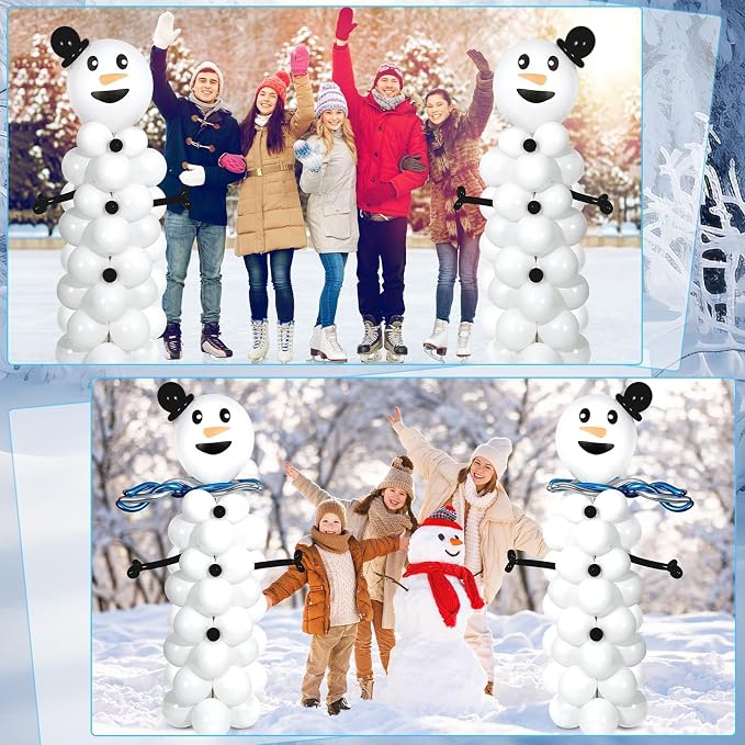 2 Sets Snowman Balloon Column Stand Kit - Image 5