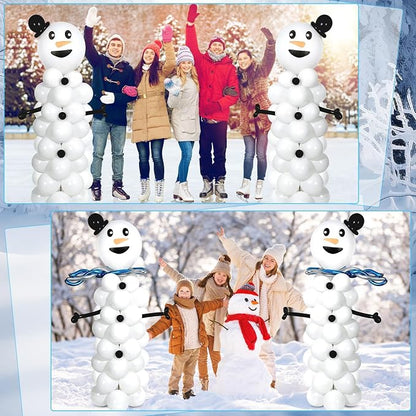 2 Sets Snowman Balloon Column Stand Kit - Image 5