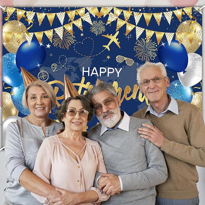 Mocsicka Happy Retirement Backdrop Pink Rose Gold Balloons Women Happy - Image 7