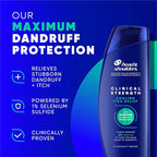 Head & Shoulders Anti-Dandruff Shampoo, Clinical Strength Intensive Itch Relief Twin Pack, 1% Selenium Sulfide, Seborrheic Dermatitis Relief, Itch Relief, 13.5 fl oz Each