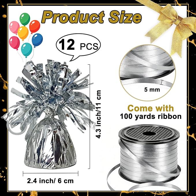 FUBININA 12 Pcs Balloon Weight Metallic Anchor - Image 5
