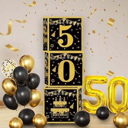 Gold 50th birthday decorations men - Image 3