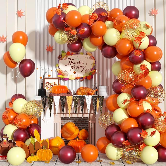 Fall Balloon Arch Kit, Fall Birthday Party Decorations by Togvu