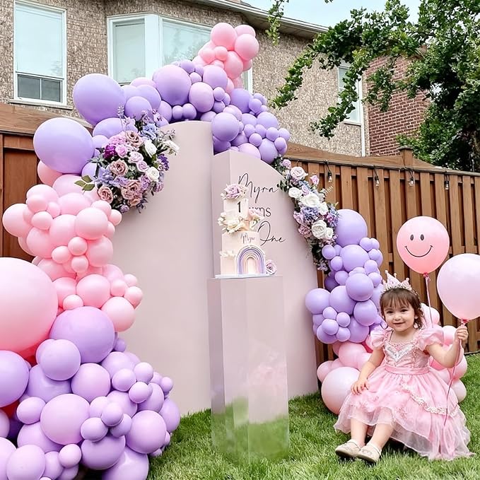 Patimate Light Purple Balloons 100pcs 12 Inch Pastel Purple Latex Balloons | - Image 5