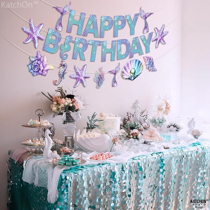 KatchOn Blue Happy Birthday Banner Backdrop 10 Feet, Birthday Decorations | - Image 6