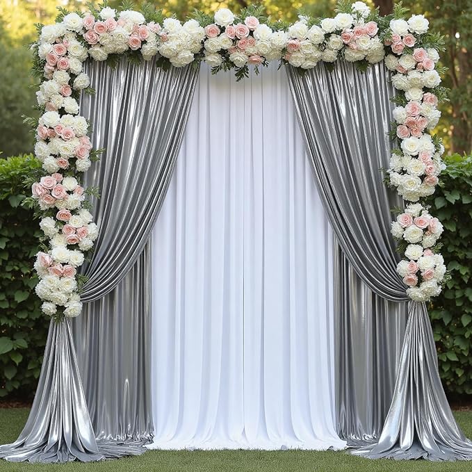 20ftx10ft Black Silver Glitter Sequin Backdrop Curtain - Image 8