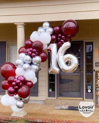 Silver 19 Number Balloons, 40 Inch Giant Number 19 Balloons Foil Mylar Helium - Image 3