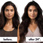 Irresistible Me Real Human Hair Extensions Clip Ins – 100% Human Hair Clip In Extensions for Length & Volume – Invisible Extension – Heat Resistant & Dyeable – Chocolate Brown, 24 Inches
