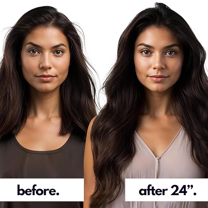 Irresistible Me Real Human Hair Extensions Clip Ins – 100% Human Hair Clip In Extensions for Length & Volume – Invisible Extension – Heat Resistant & Dyeable – Chocolate Brown, 20 Inches